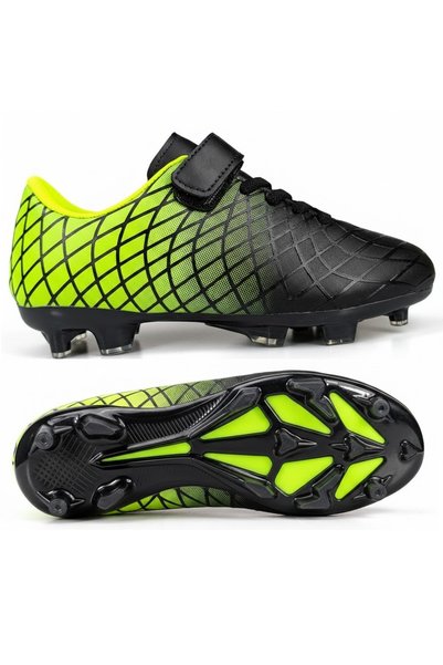 Permani Pendine Ghete de fotbal pentru copii Negru Verde 37