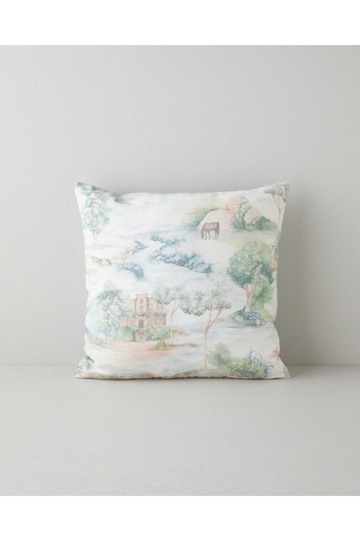 English Home Landscape Kırlent Kılıfı 45x45 cm Multicolor