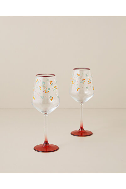 English Home Sarin Cam 2'li Kadeh 350 ml Renkli