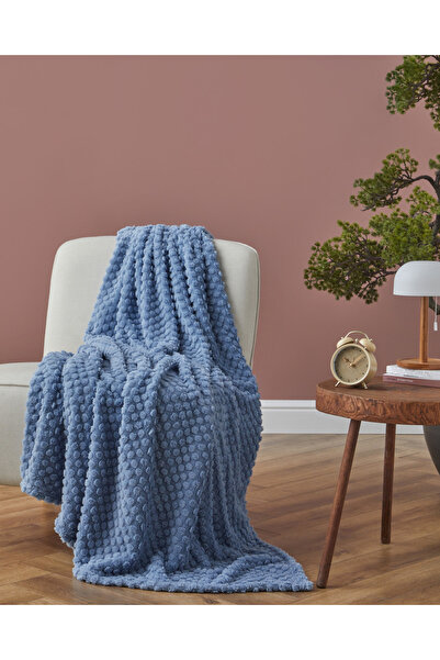 English Home Velora Jacquard Wellsoft Tv Blanket 120X160 cm Blue