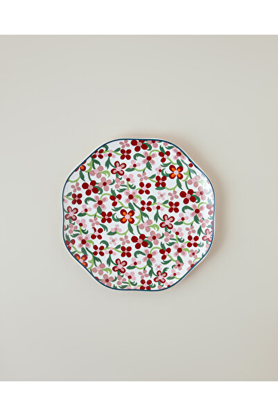 English Home Country Bloom New Bone Pasta Tabağı 20 cm Kırmızı-Pembe