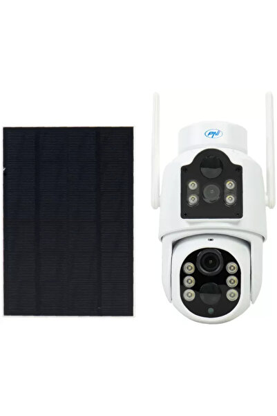 PNI Camera supraveghere video IP792 dual lens 2MP + 2MP panou solar 3W acumul...
