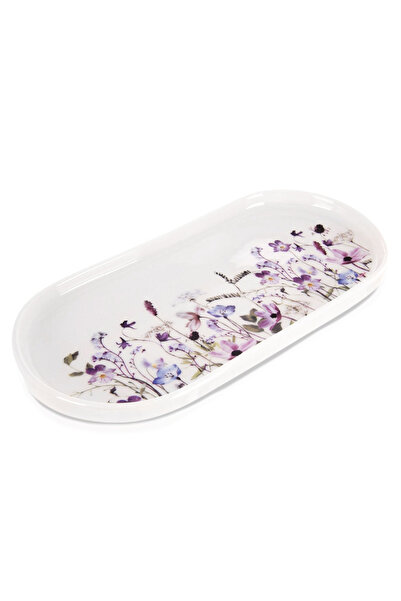 Orion Platou de servire din porțelan cu flori LOUKA 25x12 cm