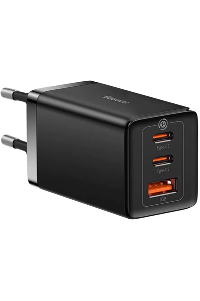 Baseus Incarcator de retea GaN5 Pro 2 porturi USB C si un port USB Cablu USB ...