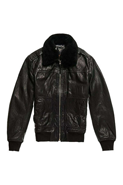SUPERDRY Ανδρικό Δερμάτινο Μπουφάν XXL