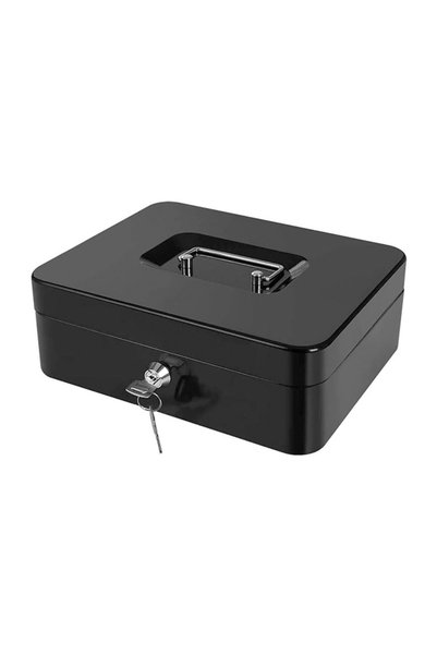 Noonedibs Caseta Metalică de Securitate cu Lacăt 30x22cm, Depozitare Bani și ...