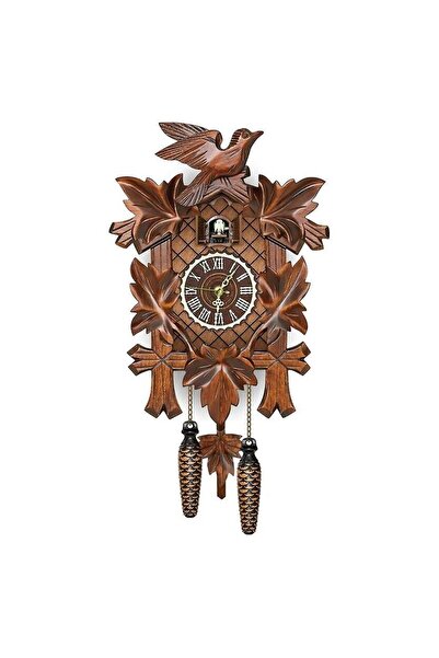 Noonedibs Ceas de Perete Cucu din Lemn, Design Nordic Retro Pădurea Neagră, D...