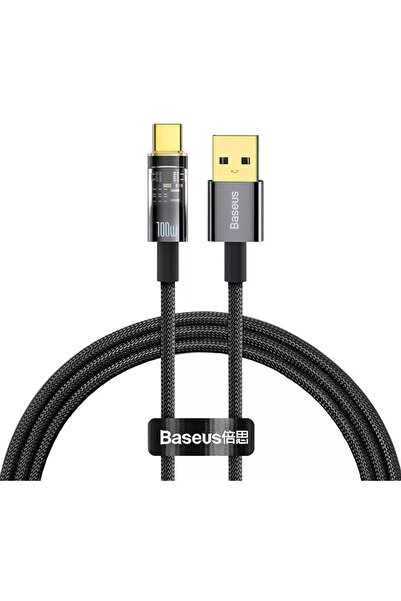 Baseus Cablu de date si incarcare USB la USB-C Explorer 100W Fast Charging 1m...