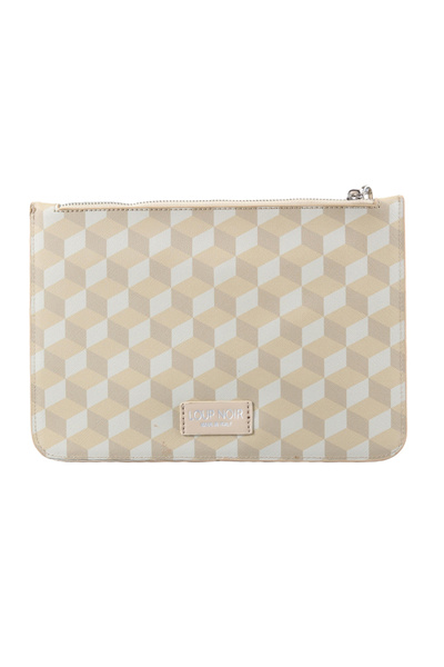 LOUP NOIR Checkerboard Clutch Bag Geometric Designer Style