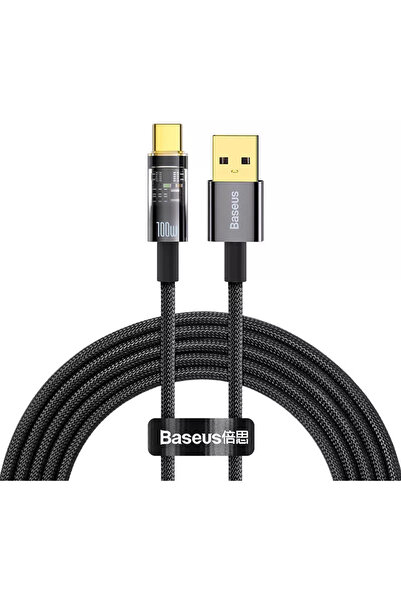 Baseus Cablu de date si incarcare USB la USB-C Explorer 100W Fast Charging 2m...