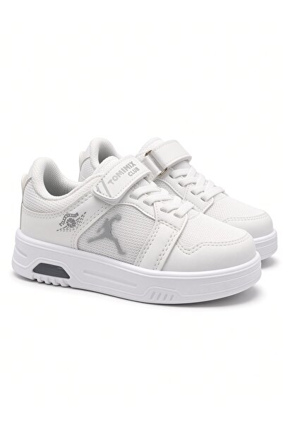 McDark Children's White Orthopedic Velcro and Lace-Up Sports Shoes-White