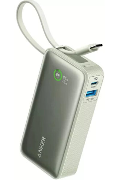 Anker Baterie externa 10000 mAh 30 W Nano 545 USB-C USB-A cablu USB-C incorpo...
