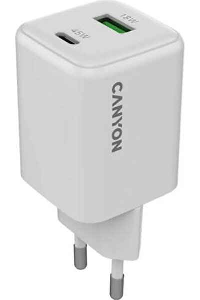 CANYON Încărcător de rețea CNS-CUW45AC 1 x USB-A 1 x USB-C 45W PD Alb
