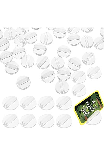 TERRIFI Clear Plastic Card Stands, Mini Table Number Holders for Weddings & E...