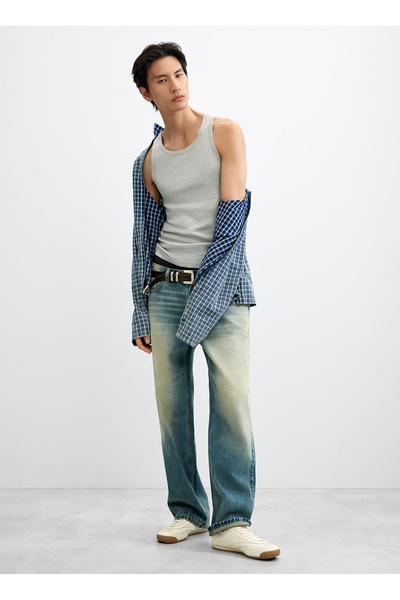 Desigual Mavi Erkek Denim Pantolon 26WMDD03 DENIM_DIRTY WASHED BASIC