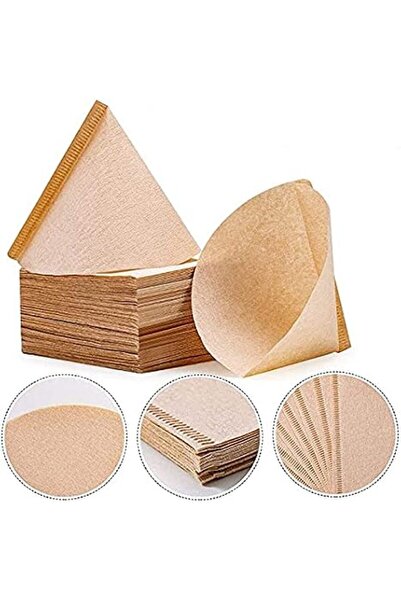 Showay 100Pieces Coffee Filter Paper, Disposable V60 Cone Brown Paper, Barist...