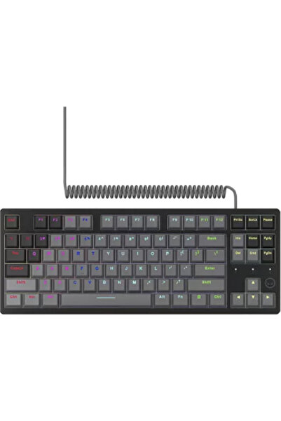 LORGAR Tastatură Azar 514TKL RGB LED USB Negru-Gri