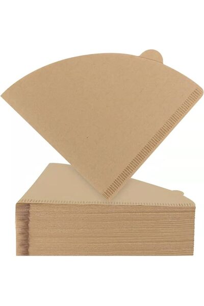 Khazna 200Pcs Unbleached Size 02 Cone Coffee Filters, Disposable Natural Pape...