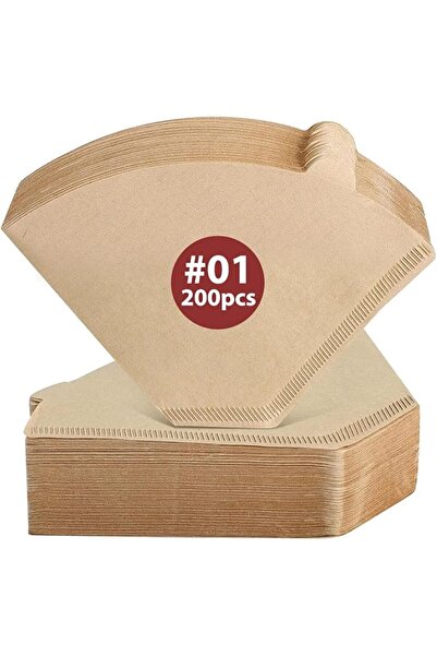 ECVV 200 Pcs Disposable Coffee Paper Filters, Size #1 U shaped Coffee Filters...
