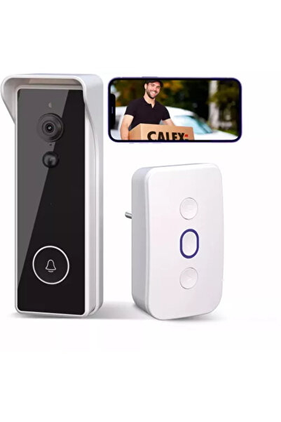 Calex Set sonerie video Smart 2K cu difuzor wireless negru