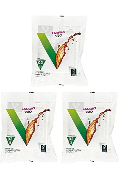 Hariom Yoga Merkezi HARIO Coffee Paper Filters, Pack of 3/300 Sheets, White