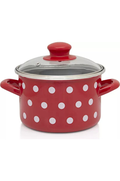 Metalac Oala, Metalac, Tufne emailat 2l, capac din sticl, 16 cm, uor de curat