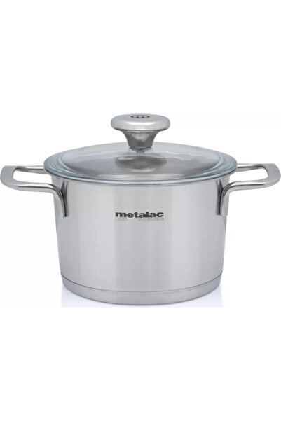 Metalac Oala 3.5l cu capac din sticla Santino inox/20cm/3.5l