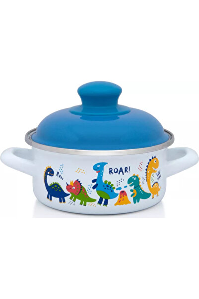 Metalac Cratita1l cu capac Dino email/14cm/1l