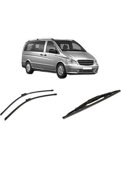 Bosch Σετ 3 υαλοκαθαριστήρων MERCEDES-BENZ VITO Bus (W639) 2003-2014, για παρ...