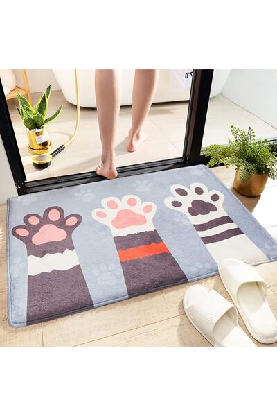 EHOME Fluffy Entryway Carpet Plush Shower Rug Bath Mats for Bathroom Floor, S...
