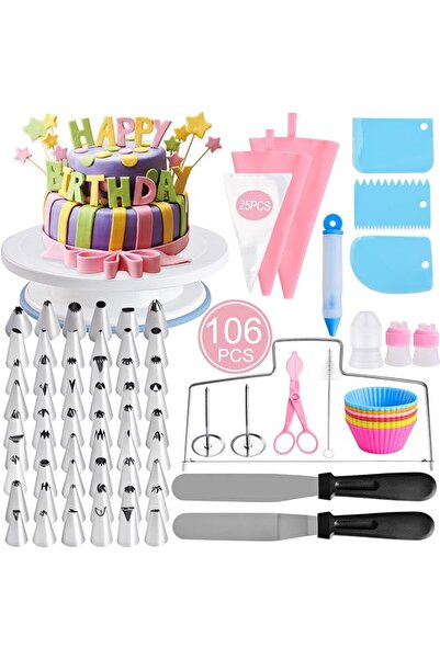 GENERAL Cake Decorating Tools Supplies kit, 106 Pcs Baking Supplies Tips Set ...