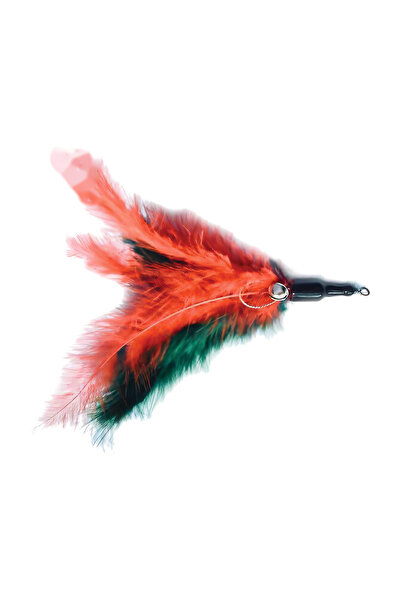 Generic Brand Cat Teaser Refill, Red and Green Feathers