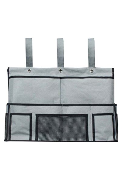 Yailla Generic Hanging Storage Bag Bedside Storage Organizer Bedside Caddy Grey