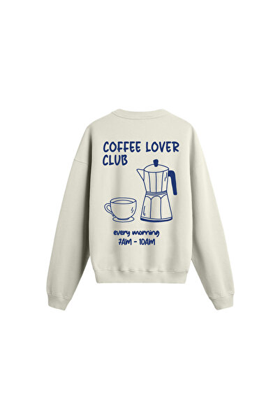 genosha Hanorac supradimensionat cu imprimeu pentru iubitorii de cafea