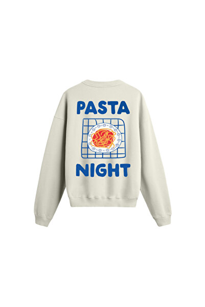genosha Pasta Night Printed Oversize Sweatshirt