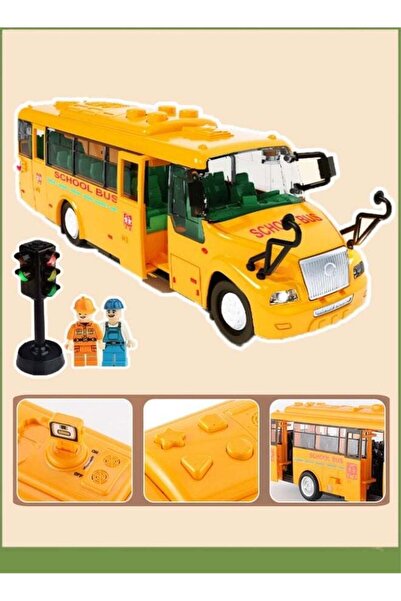 Generic School Bus Toys for Toddlers 1-3 with 4 Different Flashing Lights & S...