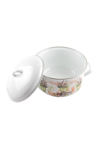 Perfect Home Cratiță emailată cu capac 24 cm 6 litri