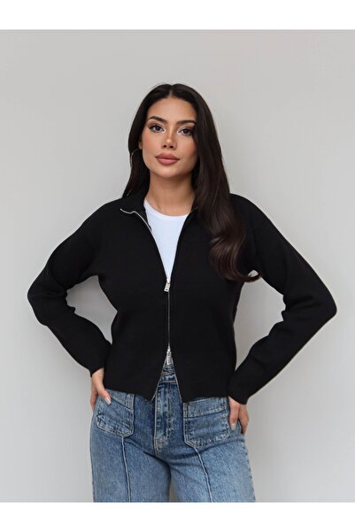 ESRAHELVACI Double Zippered Knitwear Cardigan