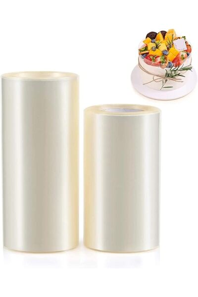 Yelajoy 2 Roll Acetate Cake Collar Set, Thick Transparent Baking Strips，for M...