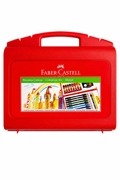 Faber Castell Faber-Castell Boyama Çantası | Çocuk Boya ve Sanat Seti 38 Parça