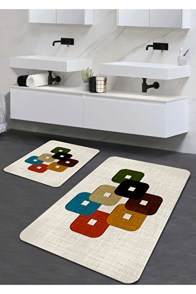 Liva home SET DE 2 CĂȚĂRI DE BAIE LUXOASE, IMPRIMATE DIGITAL, CU BURETE, ÎN D...