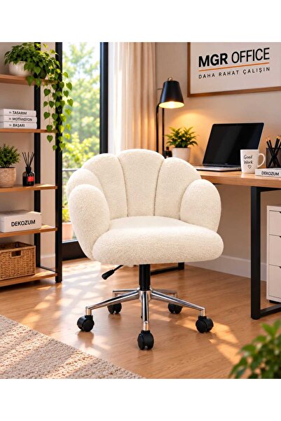 Mgr Office ROSELLA Teddy Ofis Koltuğu Krom Ayaklı Tekerlekli Yükseklik Ayarlı...