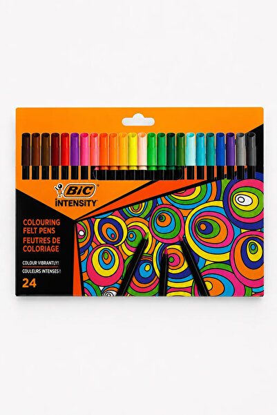 Bic Intensity 24 Color Felt Tip Pen Set |   Vibrant Colored Painting and Draw...