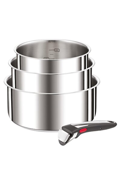 TEFAL Ingenio Tercihi 4 parçalı güveç seti, 16/18/20 cm, çıkarılabilir saplı ...