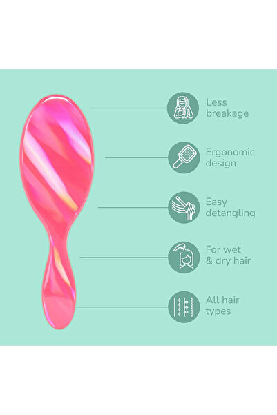 Wet Brush Perie de par Original Prisma Glow pentru descurcare Roz