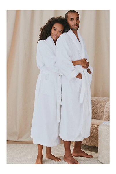 THE WHITE COMPANY رداء حمام كلاسيكي من القطن العضوي للجنسين