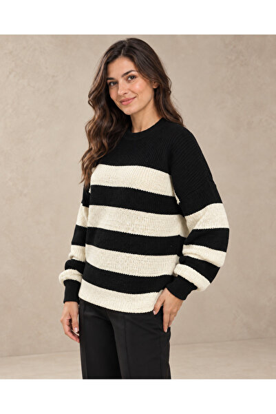 FAVORİST Πουλόβερ - Μαύρο - Oversize