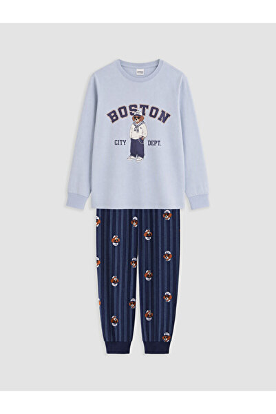 LC Waikiki Quality Parts from Çelebi Store Zero Roba Yaka Boy's Pajama Set