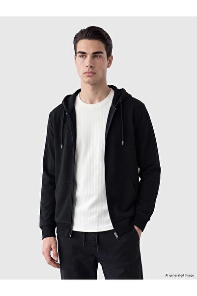 LC Waikiki Hooded Men's Zippered Sweatshirt (W6)