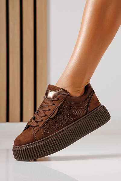 Zaira Women's brown Leather sneakers Iris #30106 - 37